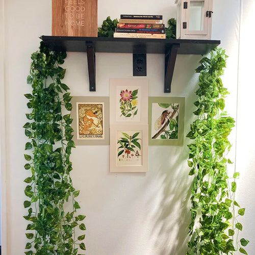 jardinière murale en rotin et osier fait main pour plantes