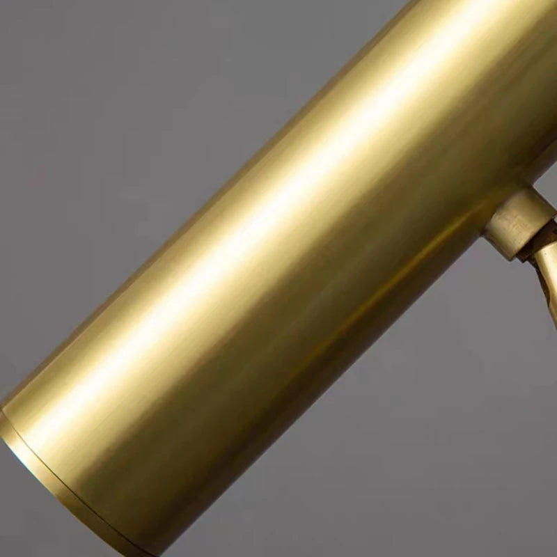 lampadaire minimaliste en cuivre avec lumière rotative moderne - vue 6 sur 8