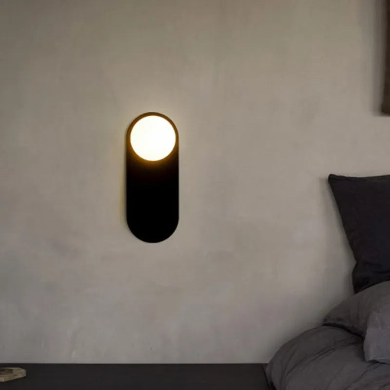 Applique murale LED nordique minimaliste en verre Orange