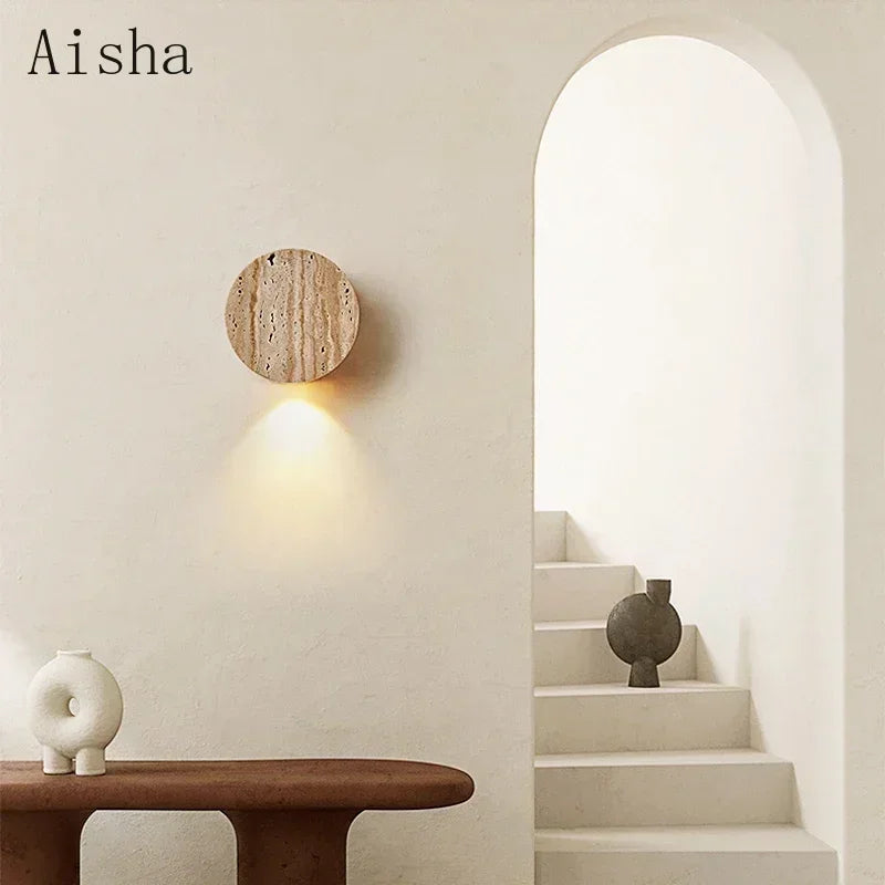 applique murale japonaise en pierre naturelle design wabi sabi pour intérieur - vue 3 sur 7