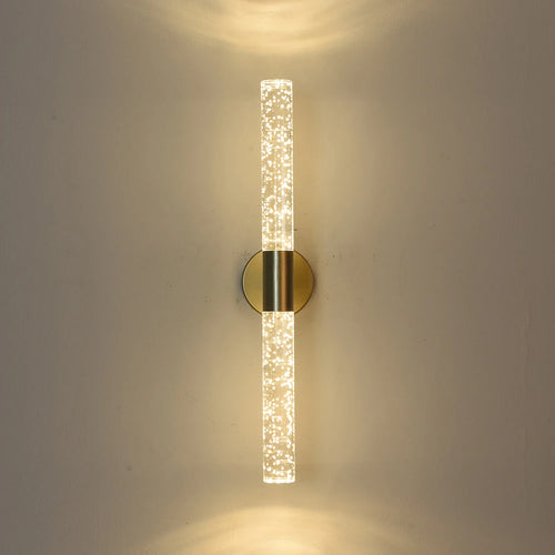 applique murale led double tête design minimaliste en cristal