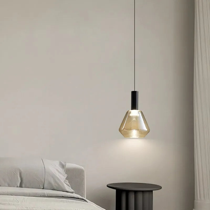 Lampes en verre multicolores en fer - vue 6 sur 10