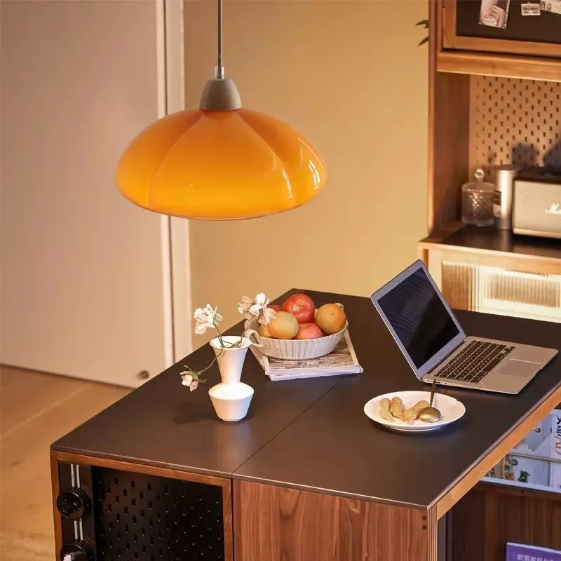 Suspension LED en forme de citrouille - vue 7 sur 9