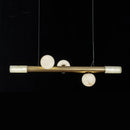 suspension en bronze de luxe avec marbre rond