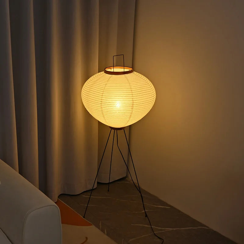 lampadaire wabi sabi japonais vintage fait à la main - vue 5 sur 8