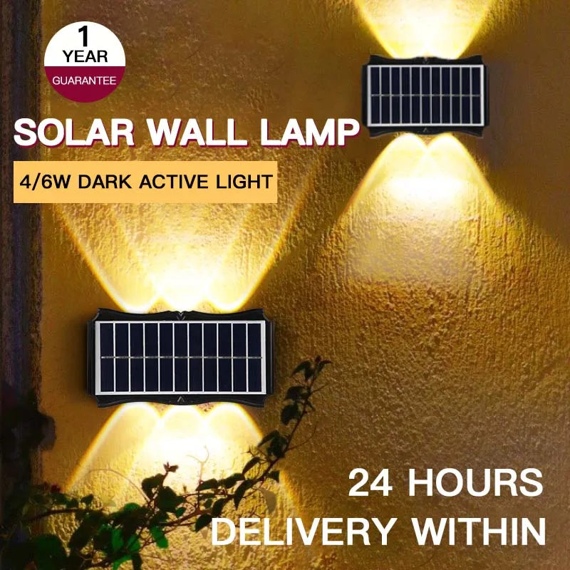 lampe solaire led extérieure avec éclairage décoratif automatique - vue 4 sur 13