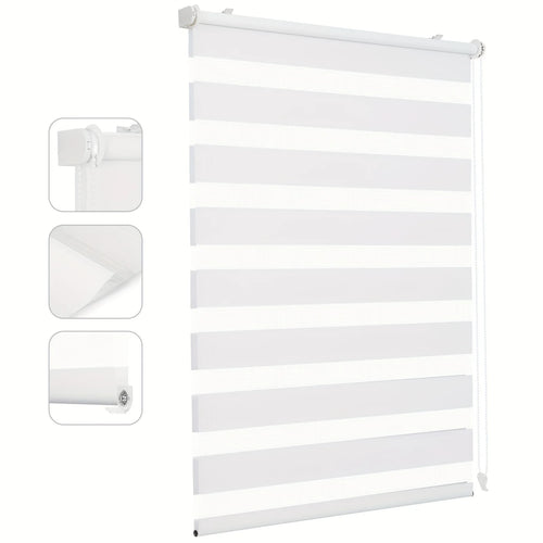 Store enrouleur double sans perçage occultant fenêtre 80cm