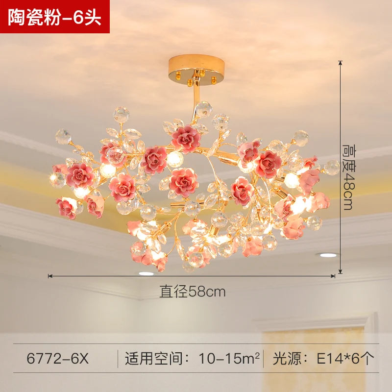 lustre en céramique italien éclairage cristal pour mariage et intérieur - vue 8 sur 14