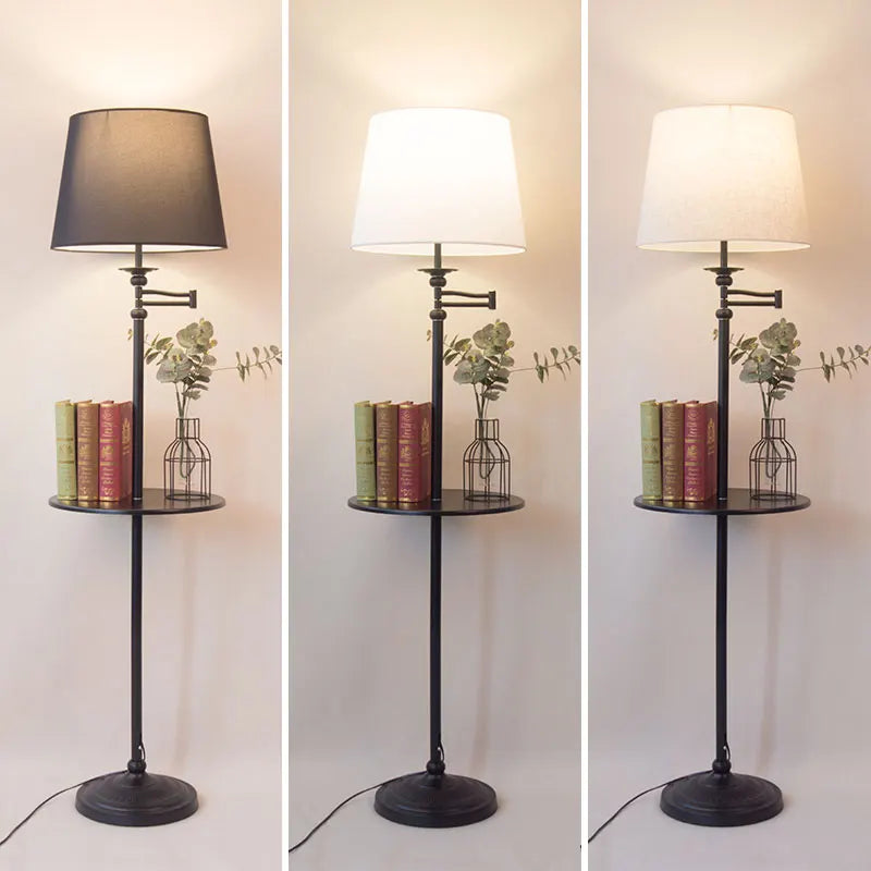 lampe de sol en bois style américain pour décoration intérieure - vue 3 sur 10