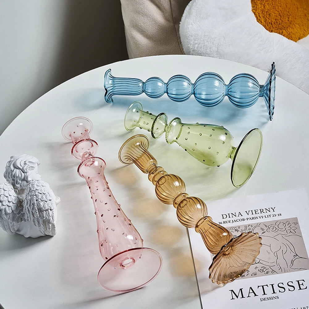 bougeoir en verre créatif pour décoration moderne et élégante - vue 6 sur 10