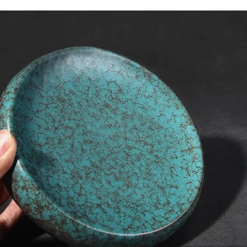 Assiettes plates ceramique style retro kiln sushi dessert - vue 4 sur 8