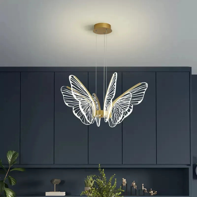 Moonriver éclairage LED papillon lustres salon Table à manger suspension lampe Style moderne suspension pour la maison - vue 2 sur 10