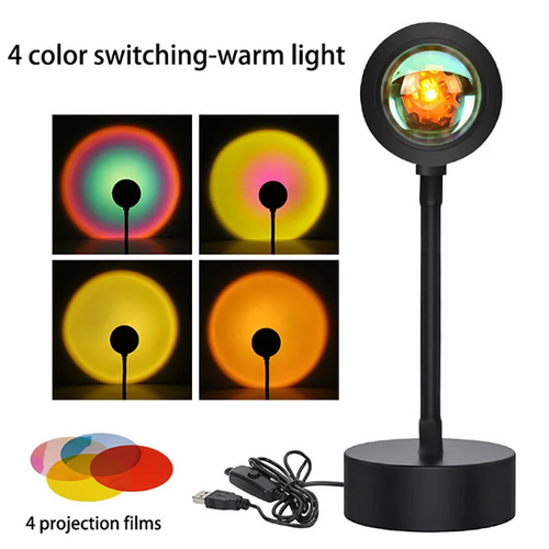 lampe led coucher de soleil veilleuse projecteur ambiance festive