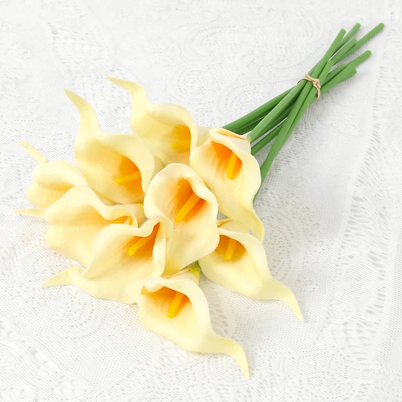 lot de fleurs artificielles lys calla pour mariage et décoration florale - vue 10 sur 23