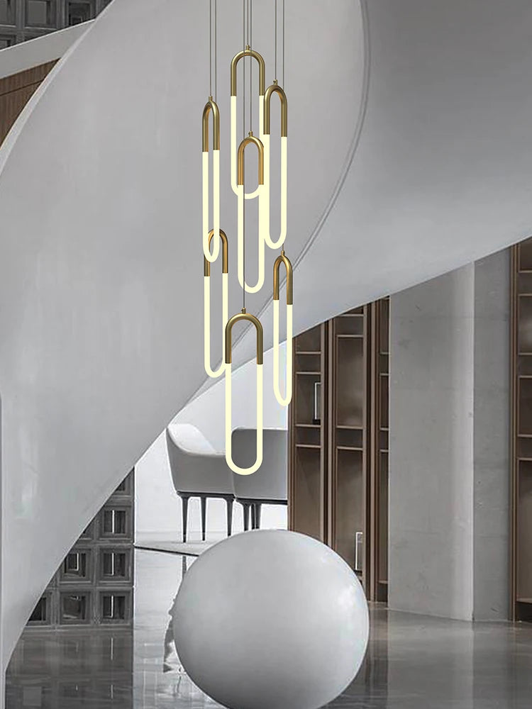 suspension moderne design nordique éclairage led loft élégant - vue 5 sur 15