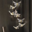 lustre papillon en cristal pour décoration d'intérieur élégante