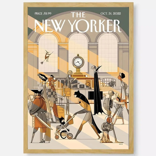 affiche new yorker art mural autocollant étanche décoration esthétique