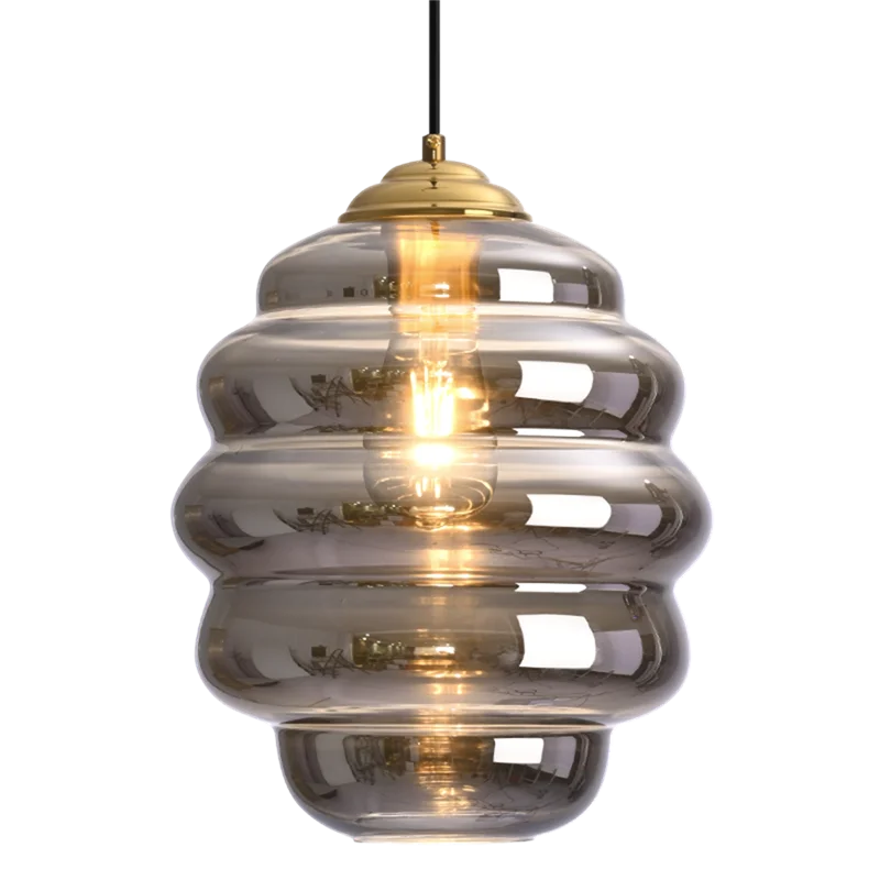 suspension boule de vitrail nordique moderne - vue 7 sur 15