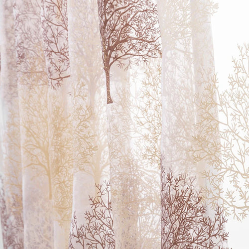Voilage à motifs feuilles moderne pour salon chambre