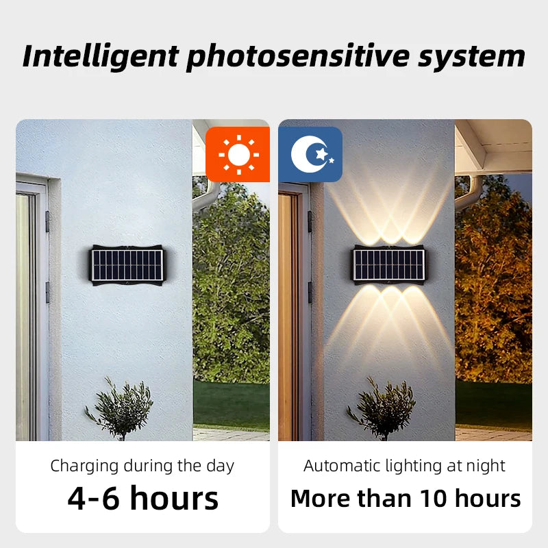 lampe solaire led extérieure avec éclairage décoratif automatique - vue 6 sur 13