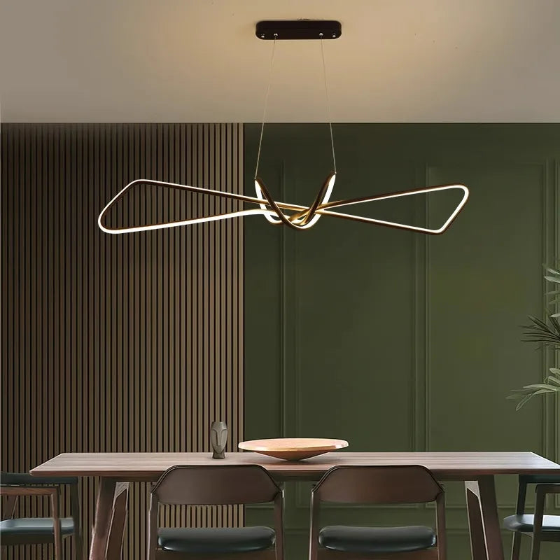 lustre moderne à led pour éclairage intérieur suspendu - vue 5 sur 8
