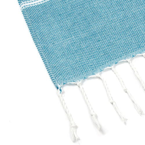 serviette de plage turque rayée coton franges absorbante