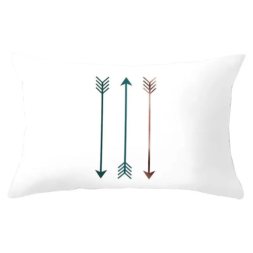 housse de coussin décorative géométrique noir et jaune 30 x 50 cm