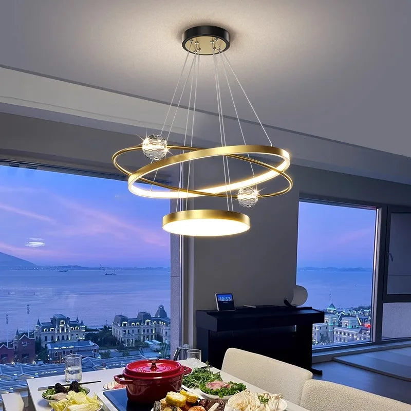 lustre moderne pour un éclairage intérieur décoratif élégant - vue 5 sur 7