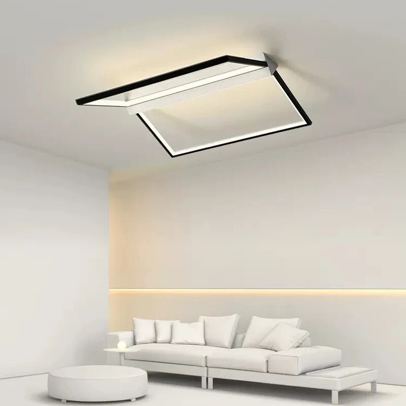 Plafonnier LED ligne lumière simple déco intérieure - vue 4 sur 9