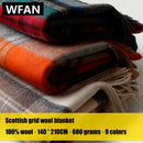 Plaid laine cachemire motif ecossais style pastoral chaud