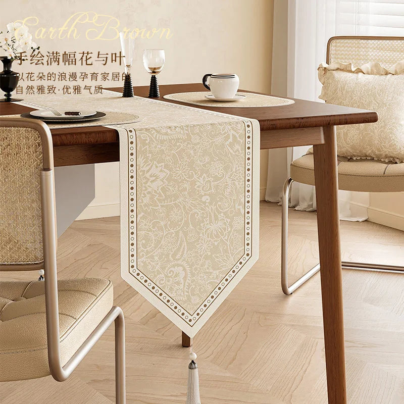 Chemin de table floral vintage style campagne table