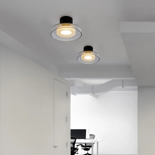 plafonniers modernes en verre transparent lampe chaude