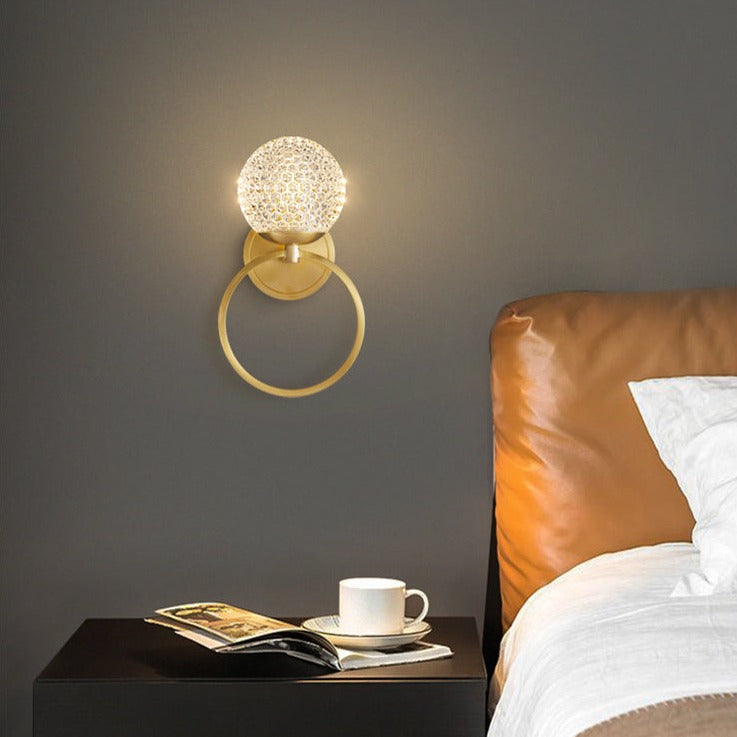 Applique murale design LED luxury en verre cristal Ball - vue 4 sur 6