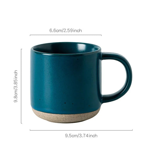 Mug ceramique mouchetee design retro anse 150ml
