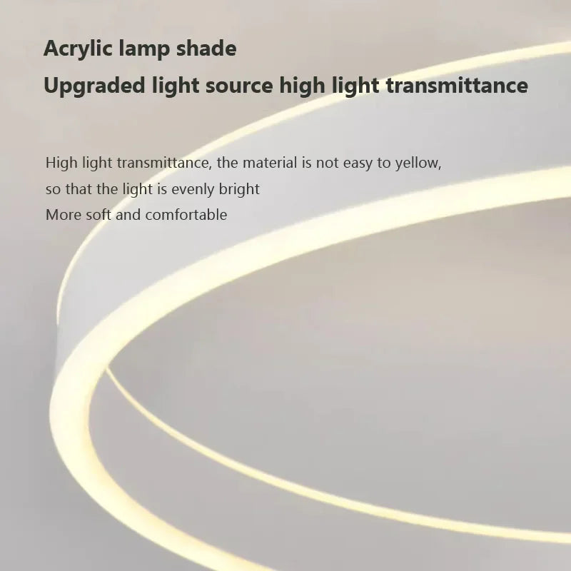 plafonnier moderne avec anneau led intégré - vue 9 sur 8