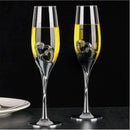 ensemble 2 flutes champagne mariage coeurs bord cristal