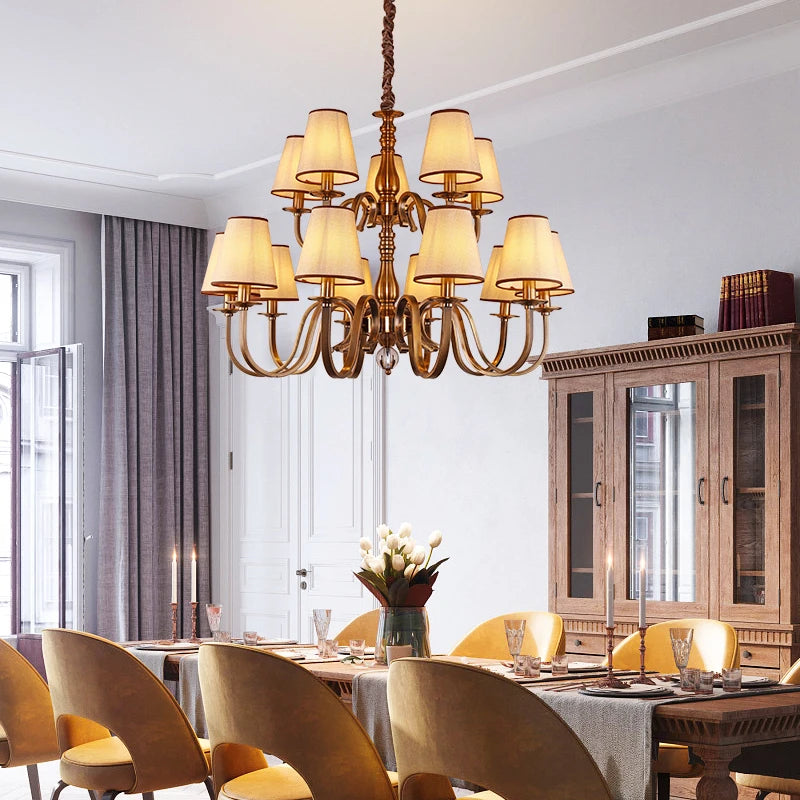 lustre de luxe classique suspension éclairage décorations luminaires de plafond - vue 4 sur 15