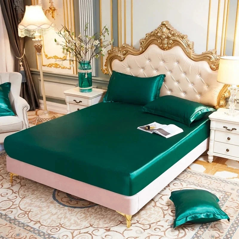 drap-housse haut de gamme en satin de luxe élastique