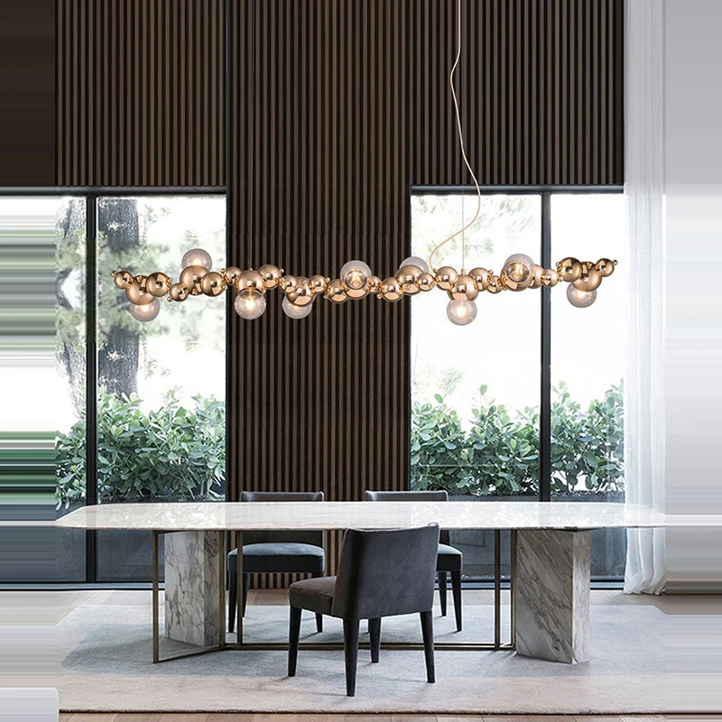 lustre led design moléculaire à intensité variable tendance 2024 - vue 6 sur 16