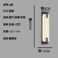 applique murale moderne en marbre chinois avec nœud et lumière led