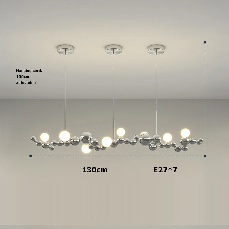 lustre led design moléculaire à intensité variable tendance 2024 - vue 11 sur 16