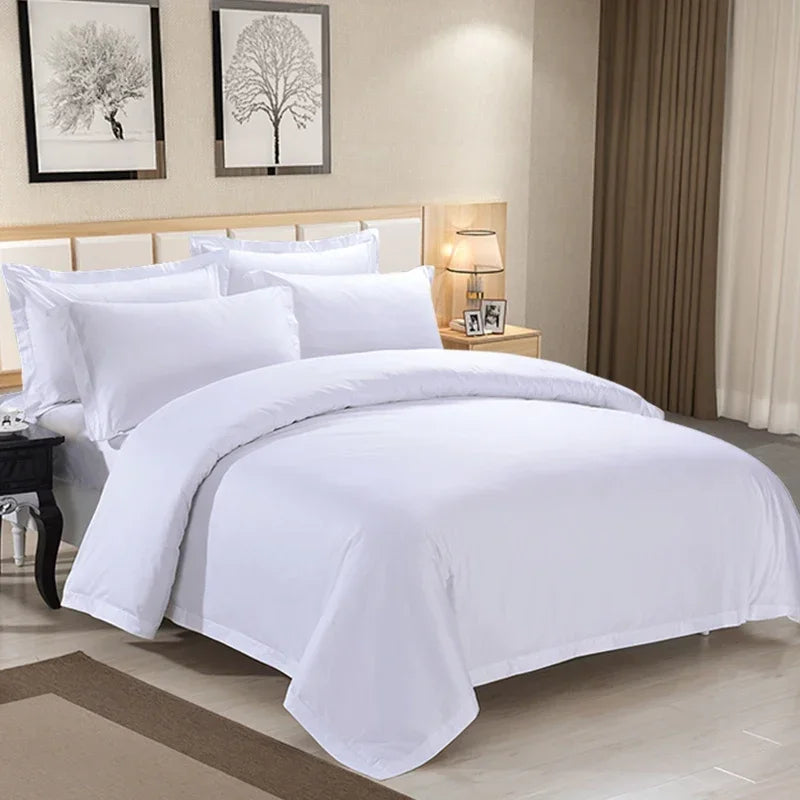 parure de lit luxe en coton égyptien drap taies oreiller satin