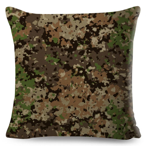 housses de coussin camouflage militaire géométriques décoratives