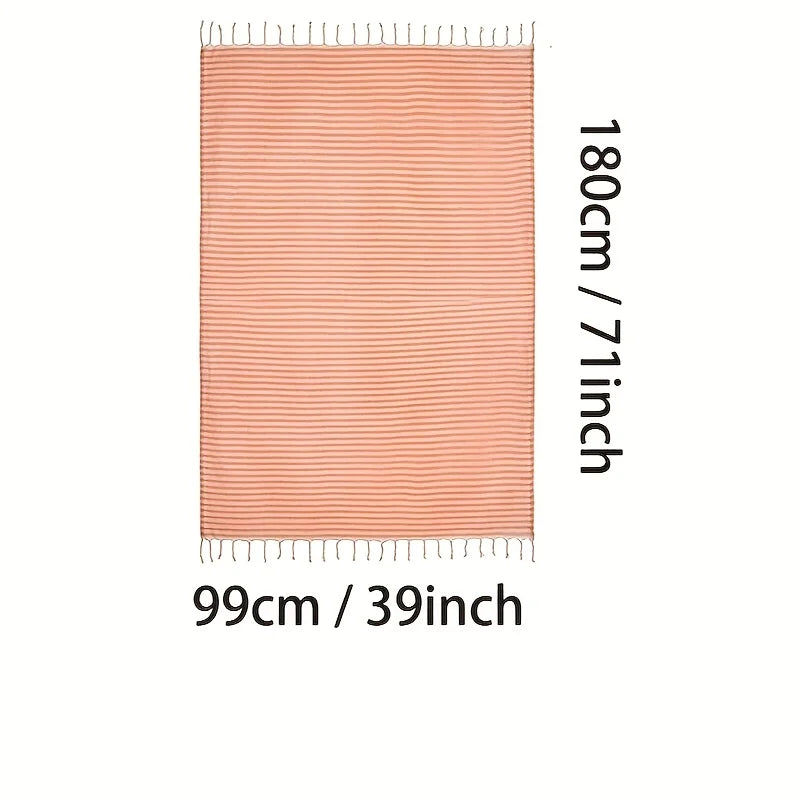 serviette de plage turque coton tissé léger absorbant - vue 6 sur 6