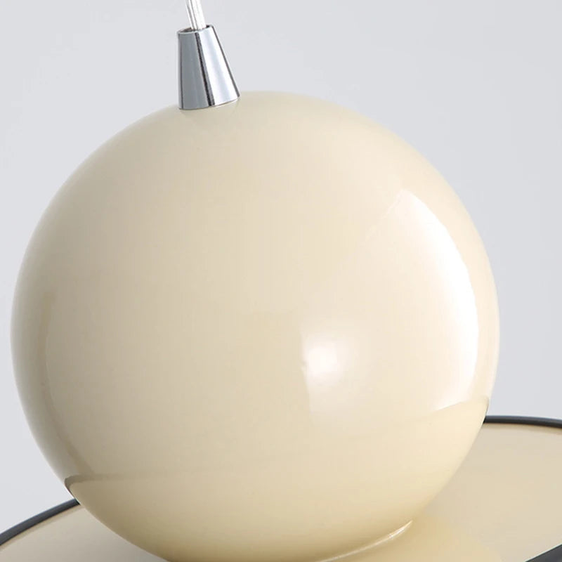 Suspension boule rouge vert Beige métal Style chambre salle à manger cordon réglable - vue 7 sur 9