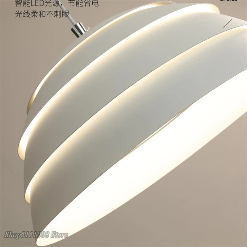 suspension hémisphère nordique industrielle lampe led design luminaire - vue 6 sur 8