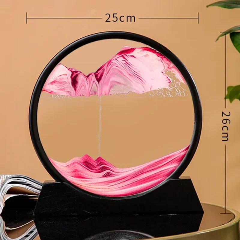sablier en verre 3d paysage de sable en mouvement décoration artistique - vue 37 sur 54