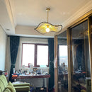 Suspension design en rotin style chinois apaisant