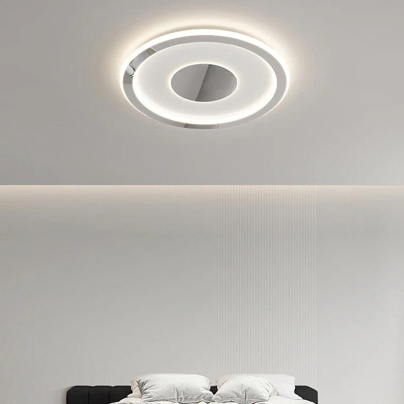 Plafonnier à formes chromé moderne à LED - vue 5 sur 14