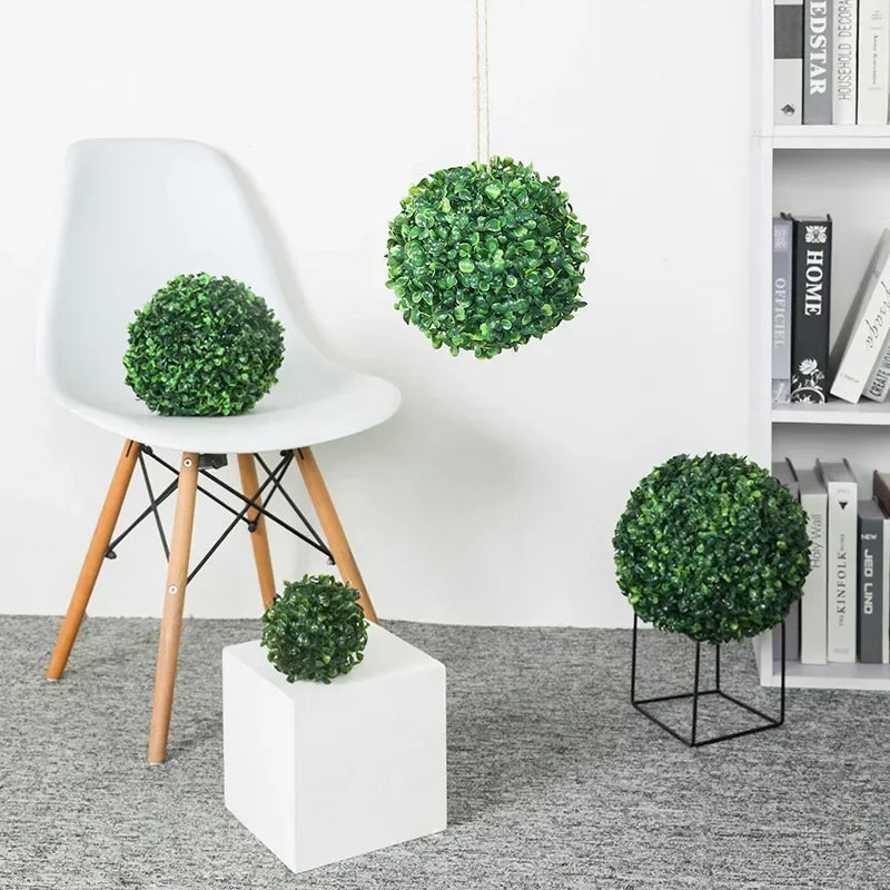 boule décorative en buis artificiel pour jardin mariage et balcon - vue 7 sur 10
